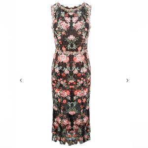 MARCHESA***Floral Guipure Lace Midi Dress***US 6 $795